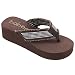 Bobee Women's 2" Platform Beach Thong Sandal Thick Strap Flip Flop