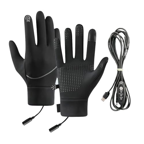 Sghtil Guantes Calefactables | Guantes Térmicos para Manos Frías En Clima Nevado,Mitones con Temperatura Ajustable para Correr Cazar Pescar Trabajar Conducir Jardinería Esquiar Senderismo