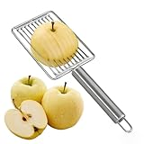 Generisch Cortador de tomate – Soporte para cebollas, acero inoxidable, cortador multiusos para huevos, jamón, patatas, mango ergonómico, ayudante de cocina, ayuda de corte plateado, acero inoxidable