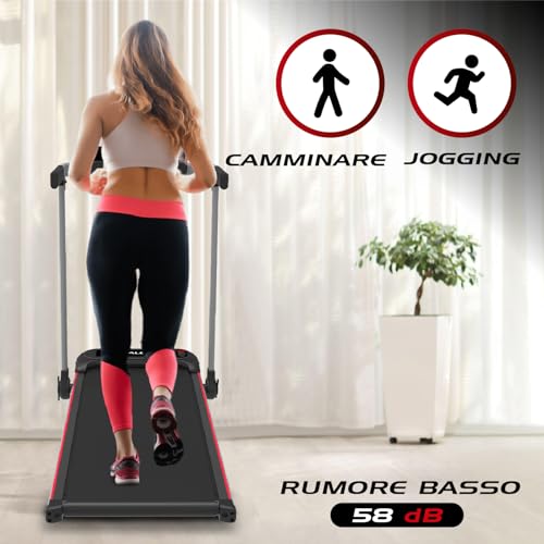 Image of Walden Sports Folding Electric Treadmill with Handle - Portable Running Machine LCD Screen - 6.2mp /h Adjustable Speed