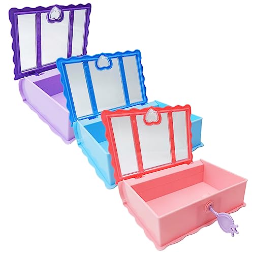 Levemolo Book Shape Storage Box 3pcs Candy Case Lockable Toy Organizer and Storage