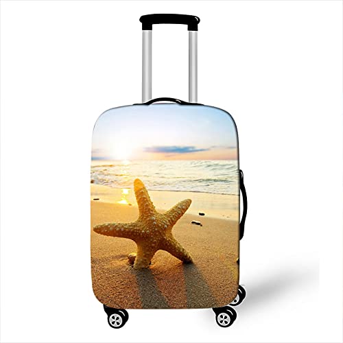 Montecarduo Luggage Cover - Sunshine Starfish Suitcase Cover Travel Casual Elastic Dust Cover Housse De Voyage Femme Lavable, pour Home Business School Travel Ou Luggage Storage, S Cover
