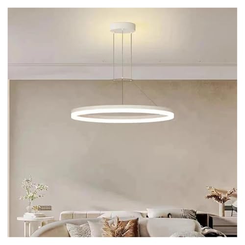 Lustre de table à manger à LED moderne et rond de 80cm pour salon