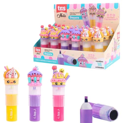 Marca Texto Top Tris Holic Cute Display 18 Unidades