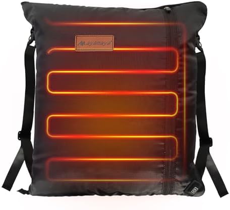 AYAMAYA Instant Heated TrekPak for Sleeping Bag, Hammock Underquilts,Heated Camping Blanket - Hot Pocket Wireless Heating Pads with 5000mAh Rechargeable Battery Stuff Sack for Winter Camping Hiking