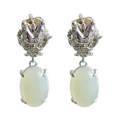 Boucles d'oreilles pendantes longues en jade pour vos soirées de fête