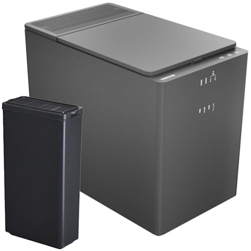 [山善] 生ごみ処理機 乾燥粉砕式 2.6L 予約タイマー/クリーンモード/省エネモード搭載 静音 消臭 活性炭フィルター 減量率90％以上 グレー YGDA-3050(H)の商品画像（Amazon）