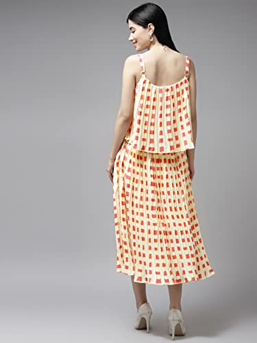 Image of Aarika Womens Yellow Color Georgette Dress