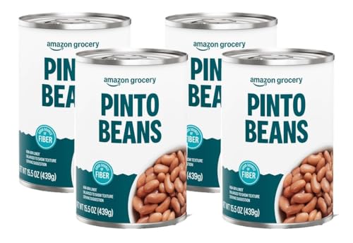 Amazon Fresh, Canned Pinto Beans, 15.5 Oz (Pack of 4)