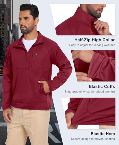 Image of Little Donkey Andy Men's Golf Pullover Windbreaker Quarter Zip Golf Jacket