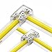 BE-TOOL 15 Pcs Transparent Tape Light Connectors, Solderless LED T Shaped L Shaped Corner Connector for COB/SMD Single Color LED Strip Lights, 14AWG-20AWG (I.D. 8mm/0.31in)
