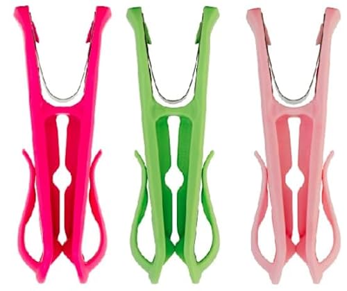 Hegs - Smartest Heavy Duty Clothespins with Hooks (30 Pack Multi) Bright Pink-Pastel Pink-Pastel Green - 3 (10 Packs) Hang 3 Garments at Once-Tough, Dual Hooks, & Anti-Rust Spring - Durable, Colorful