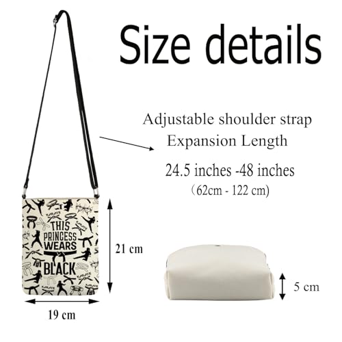 FUSTMW Karate Gift Karate Black Belt Gifts for Taekwondo Master Martial Arts Gifts Cross Body Bag with Strap2