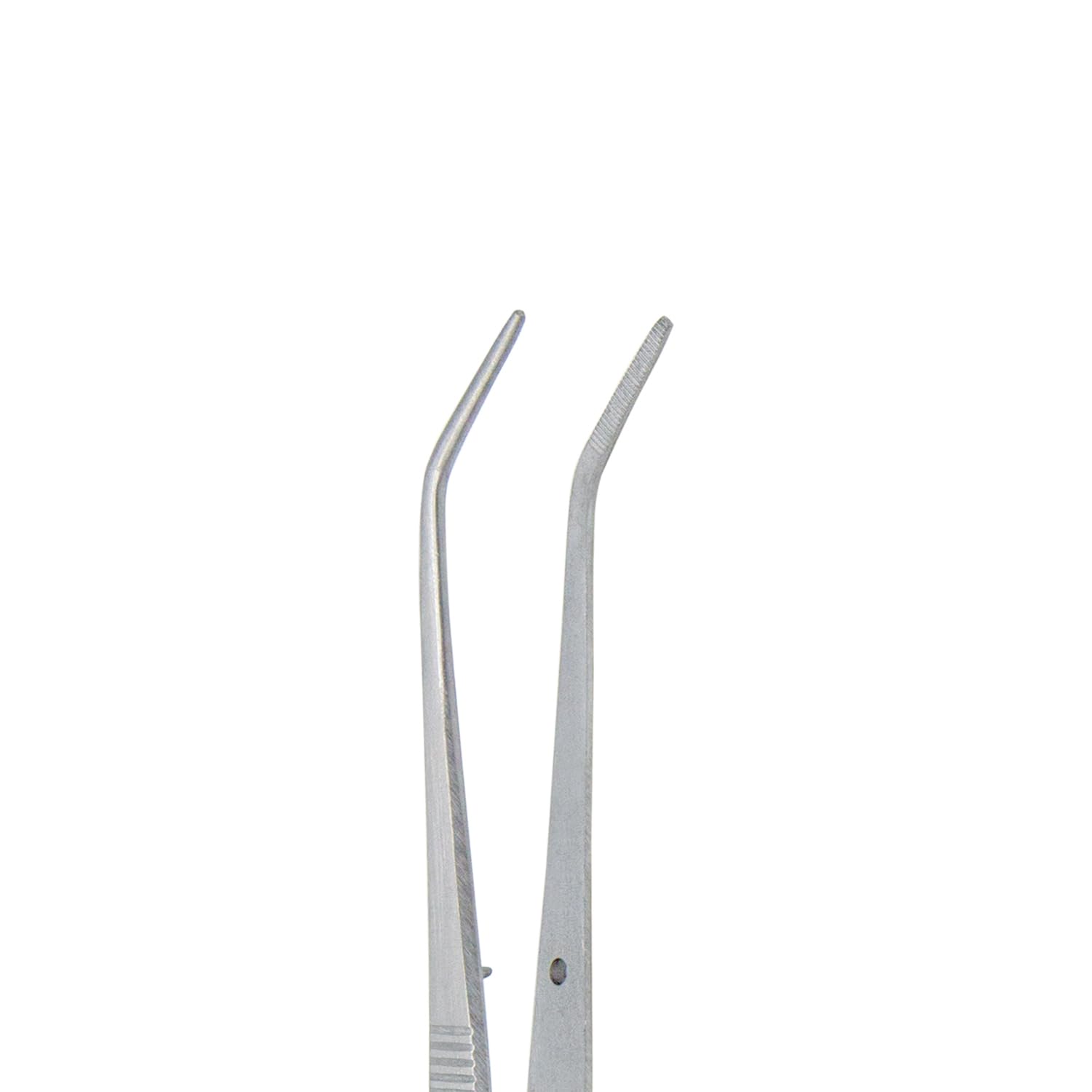 Pinzas de acero inoxidable, con punta dentada curvada, multiusos, pinzas para máquina de coser, pinzas para reparación de manualidades (10)