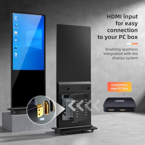 Image of 65'' Digital Signage Display Smart Android LCD Sign Kiosk Electronic Menu Board Advertising Display Screen Monitor HDMI WiFi USB 4K Media Video Player (Non Touch Screen,Black)