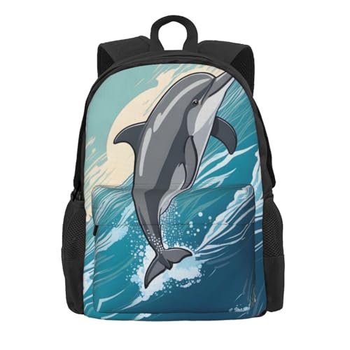 Dolphin Large Capacity Travel Backpack - Polyester Backpack,Multi-Functional Storage Bag2