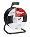 Prime CR003000 Portable Cord Reel with Metal Stand, Black, Holds 100-Ft of Cord