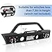Peforway Stubby Front Bumper fit for Jeep Wrangler JK 2007-2018, with Winch Plate 2 D-rings Rock Crawler Bumper Carbon Steel Powder-Coated Black