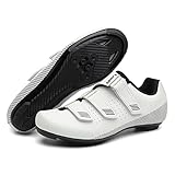✔ [Transpirable]: los zapatos de bicicleta tienen orificios de aire en la superficie y el talón, que forman un sistema de disipación de calor y circulación de aire, más transpirable y cómodo de usar, el forro interior suave y transpirable absorbe la humedad y mantiene los pies secos.