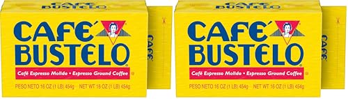 Image of Cafe Bustelo Espresso Dark Roast Ground Coffee Brick, 16 Ounces (Pack of 2)