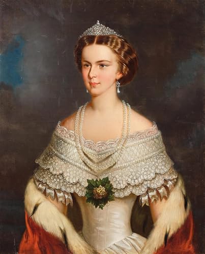 Tableau Portrait d'Elisabeth de Bavière Schrotzberg Image Sur Toile 60x90cm