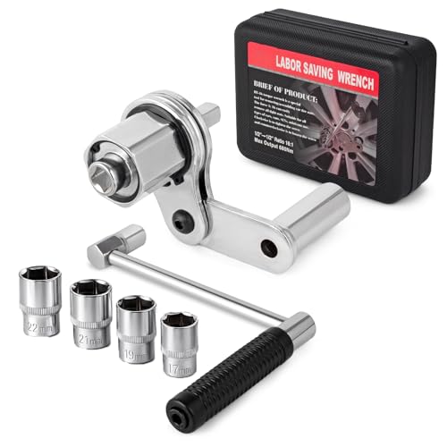 Image of Torque Multiplier, Heavy Duty Torque Multiplier Wrench Set for Lug Nut Remover 1 /2 Driver 1:16 Labor Saving Wrench