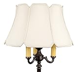 Upgradelights® Victorian Floor Lamp Shade 19 Inch with an Silk Eggshell Color