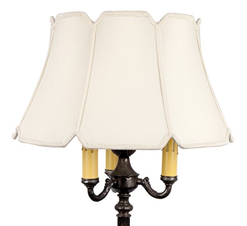 Upgradelights® Victorian Floor Lamp Shade 19 Inch with an Silk Eggshell Color