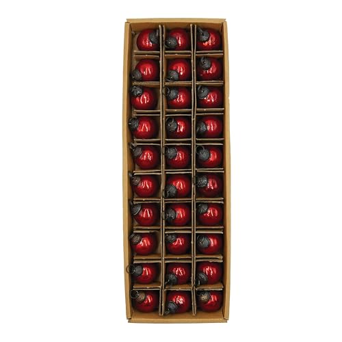 Creative Co-Op 30-Piece Mercury Glass Ball Ornament Set, Red by Creative Co-op - Used condition - CA$39.81