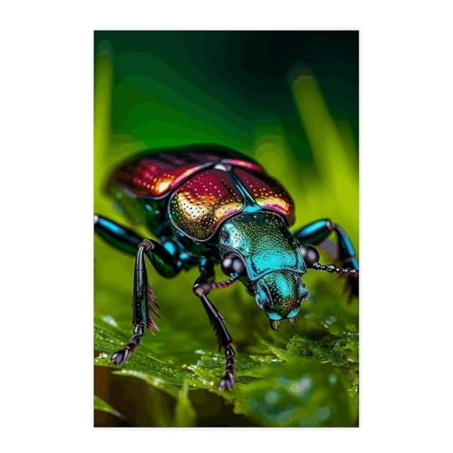 Poster vintage coccinelle noir pour relooker facilement un mur TV