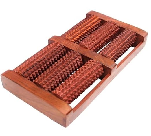 Wooden Foot Massager, 6 Roller, Acupressure, Stress Relief, Massage Roller for Foot Pain stress realief acupressure foot roller massager for realex Foot Therapy Tool (B0D7VXRHPC) Amazon Price History, Amazon Price Tracker