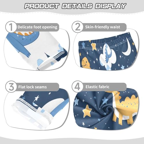 Toddler Girls Leggings Printed Yoga Pants Leggings Dinosaur in The Space for Kids3