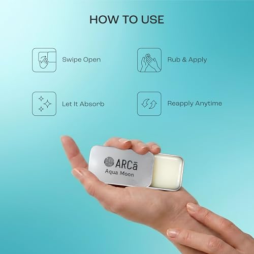 Image of ARCa Aqua Moon Unisex Solid Perfume | Alcohol Free & Non-Greasy Solid Perfume | Luxury & Long-Lasting Fragrance | Perfume Gift for Men & Women | Pocket & Travel-Friendly Solid Perfume