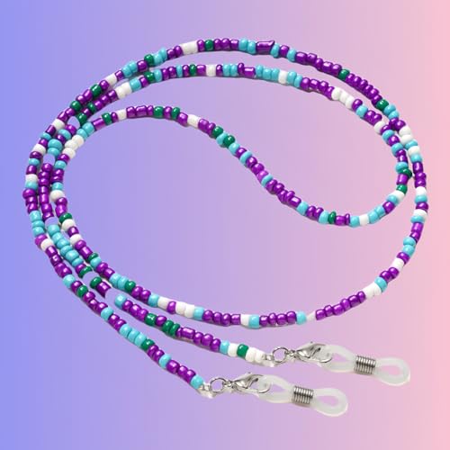 Image of YCCHN 8 Pcs Eyeglass Chains For Women & Girls, Colorful Beaded Face Mask Lanyard Eye Glasses Holders Around Neck Handmade Chain For Women Men Eyeglass Sunglasses