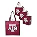 FOCO Texas A&M Non-Woven Shopping Bag - 4 Pack