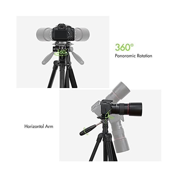 Andoer Kamera Stativ 168cm Tragbares Fotografie Stativ Einbeinstativ aus Aluminiumlegierung 360 ° drehbar 5 kg… – Bild 6