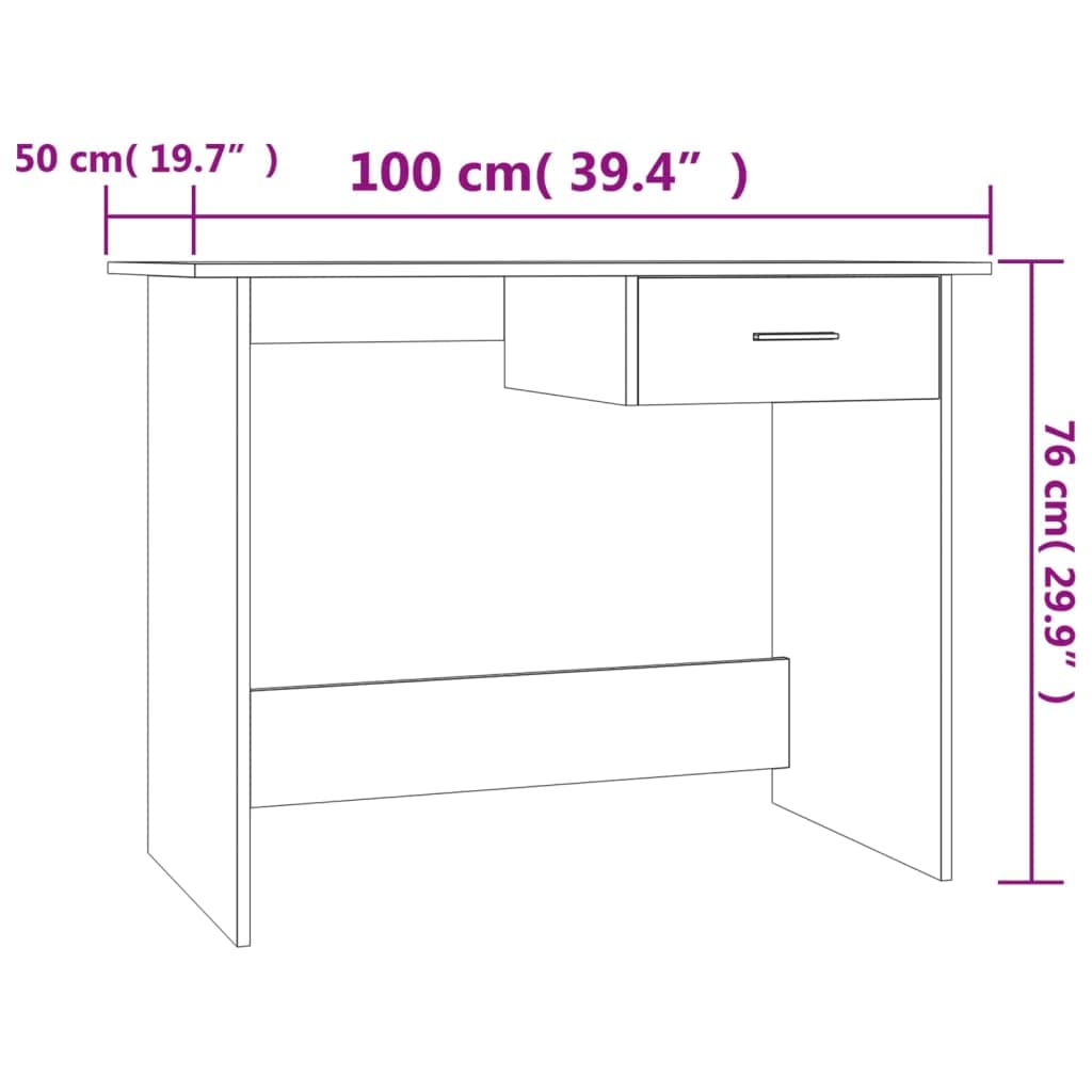 Scrivania, tavolo da gioco, scrivania per computer, console, tavolo da ufficio, adatto per soggiorno, sala giochi, ufficio, studio, incenso, 100 x 50 x 76 cm, materiale in legno