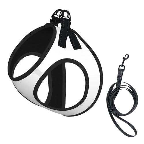 Pettorina per cani e gatti, taglia S, colore bianco, regolabile, per cani e gatti, perfetta per passeggiate all'aperto