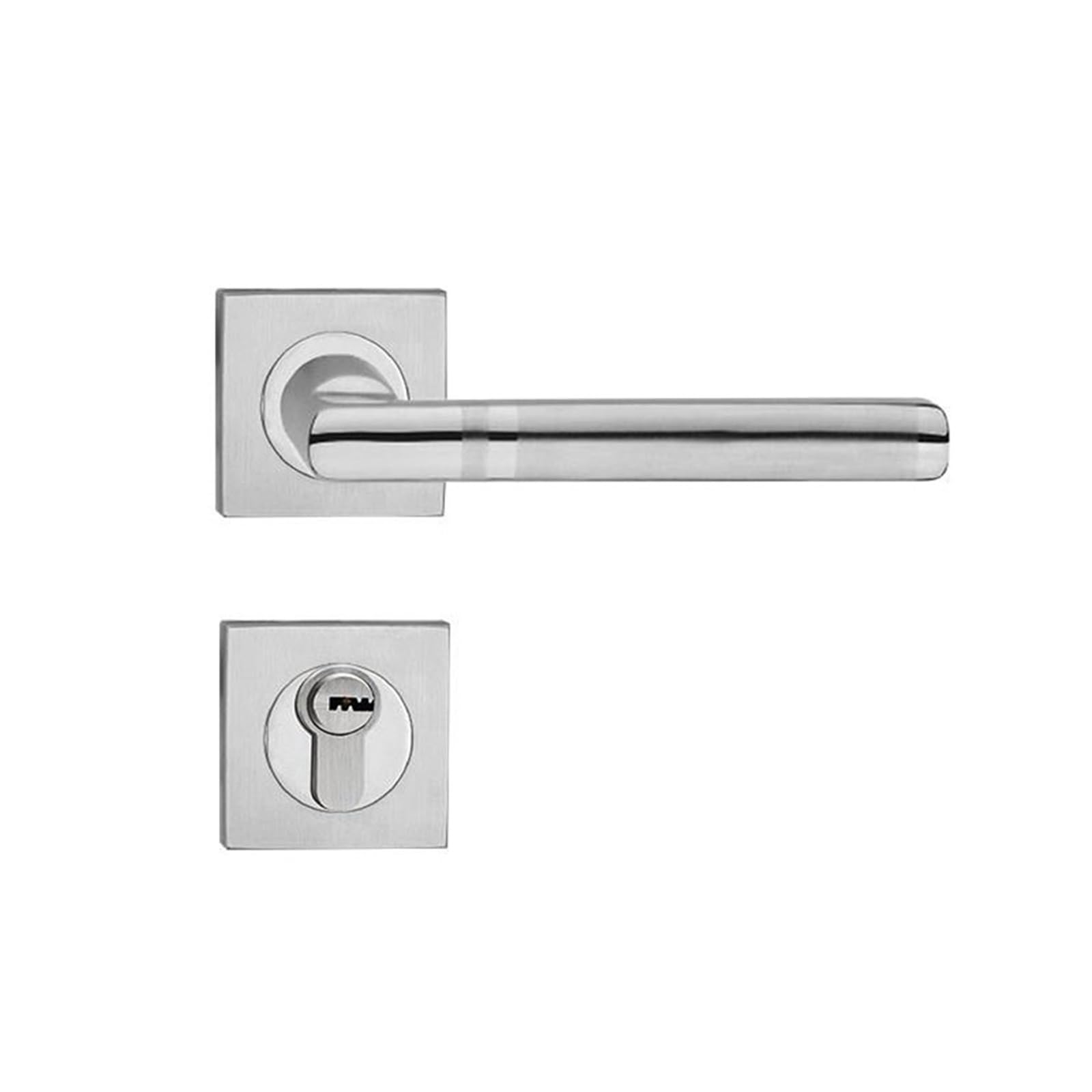 Vlalamno One Color Stainless Steel Split Lock Lever Handle Office 304 Square Cover