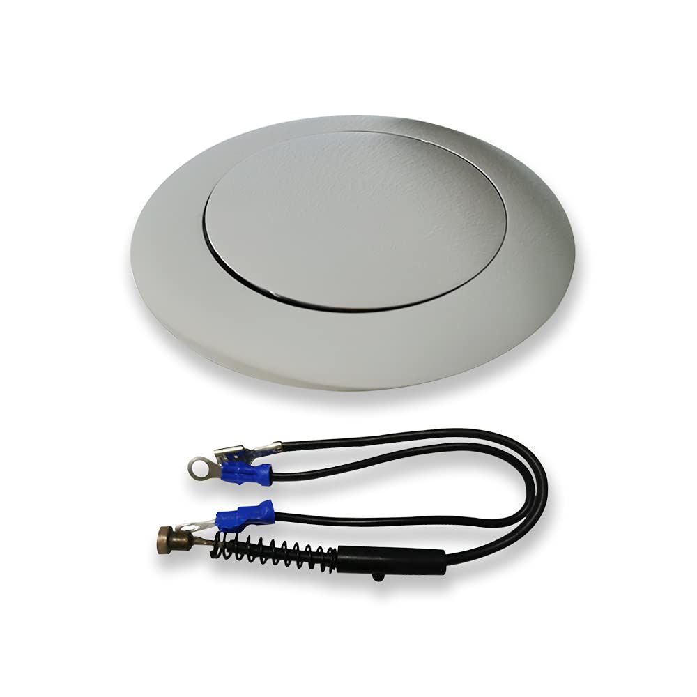 DEMOTOR PERFORMANCE 9 Holes Steering Wheel Chrome Billet Aluminum Smooth Horn Button Street Rod