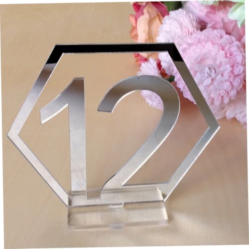 Support numéro de table mariage acrylique miroir pour guider les invités