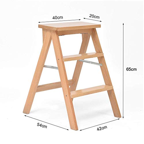 Escabeau petits tabourets de pied pliants avec étagère de sécurité - 3