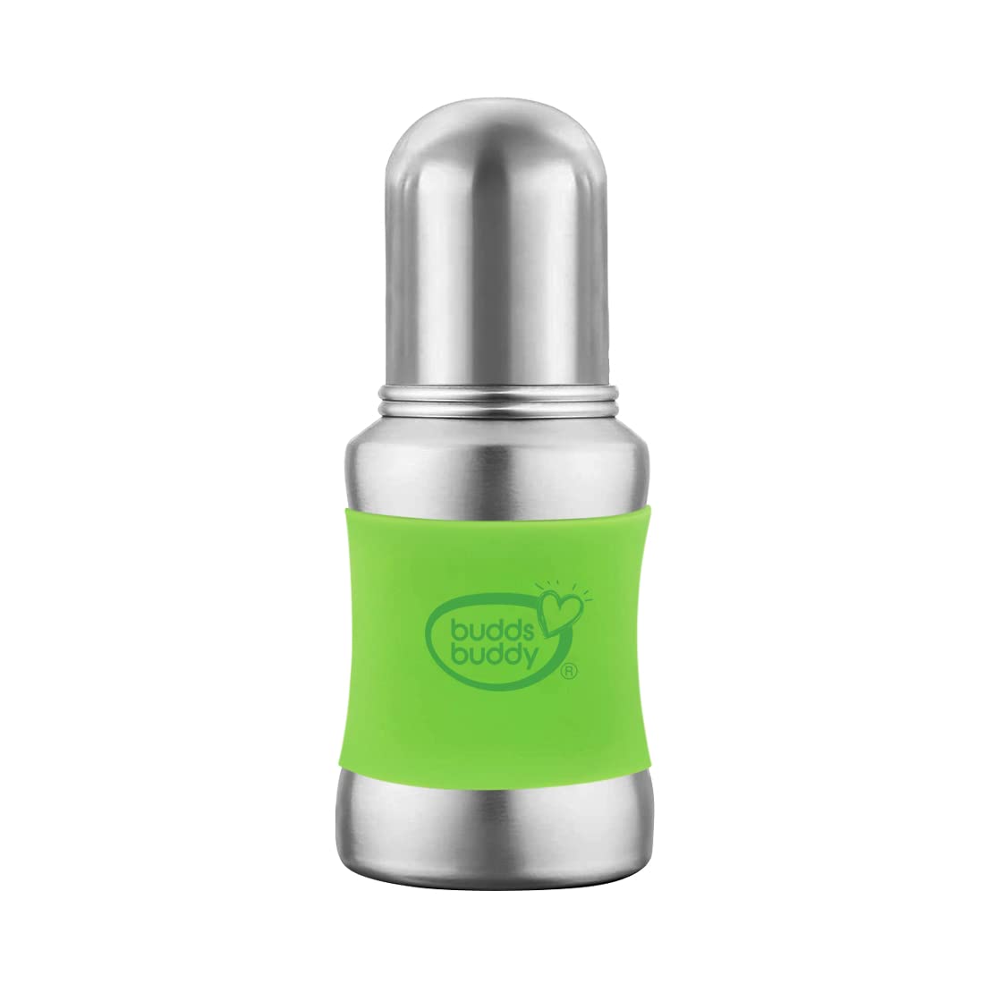 Buddsbuddy Stella Plus Neck New Born Baby Feeding Bottle made With High Grade Stainless Steel | Rust Free Feeding Bottle With Nipple | Leak Proof Baby Bottle | With Extra Spout Sipper | 180 ML | Green-image-27