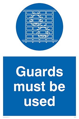 Preisvergleich Produktbild Viking Signs MM296-A4P-V Schild "Guards Must Be Used", Vinyl, 300 mm H x 200 mm B