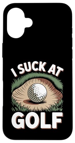 I Suck At Golf Joke ʔSt s Ȓj St X}zP[X iPhone 16 Plus p