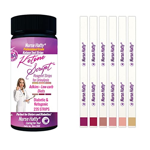 nurse hatty 235ct ketogenic amp diabetic urinalysis test strips for varied adkins  low-carb diets - long strips