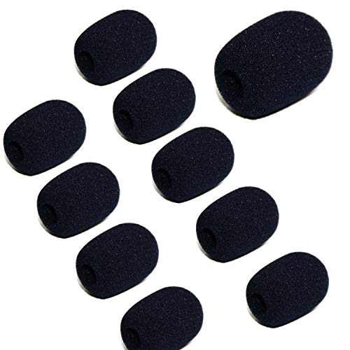 10 Pcs Mini Lapel Headset Foam Microphone Windscreens Windshied Headset Foam,Mic Sponge Foam
