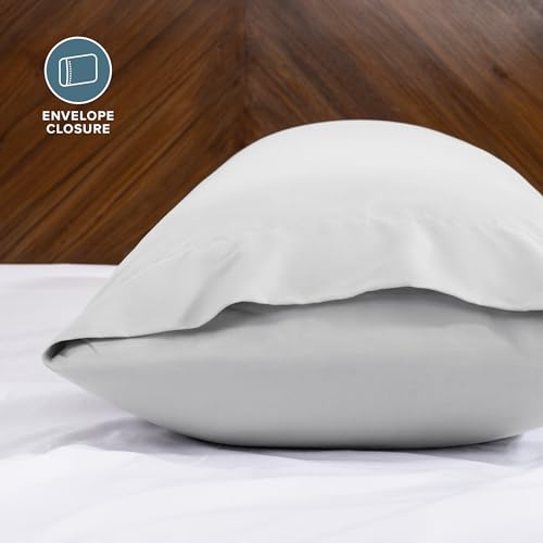 Image of Bare Home Microfiber Body Pillow Cover - Ultra Soft & Cooling - Double Brushed - Envelope Closure - Easy Care (21''x54'' Body Pillow Cover, Cloud Grey)