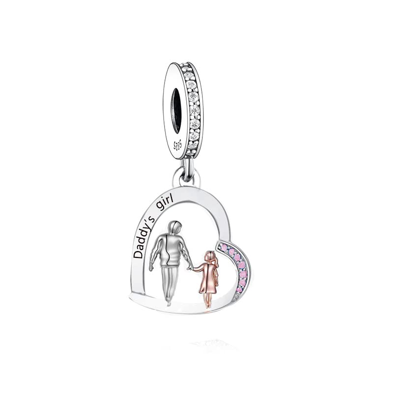 Abalorio de plata 925 forma corazón compatible con pulseras Pandora