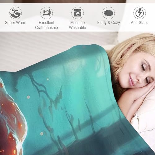 Couverture en champignon 3D cadeau original et doux pour lit et canapé